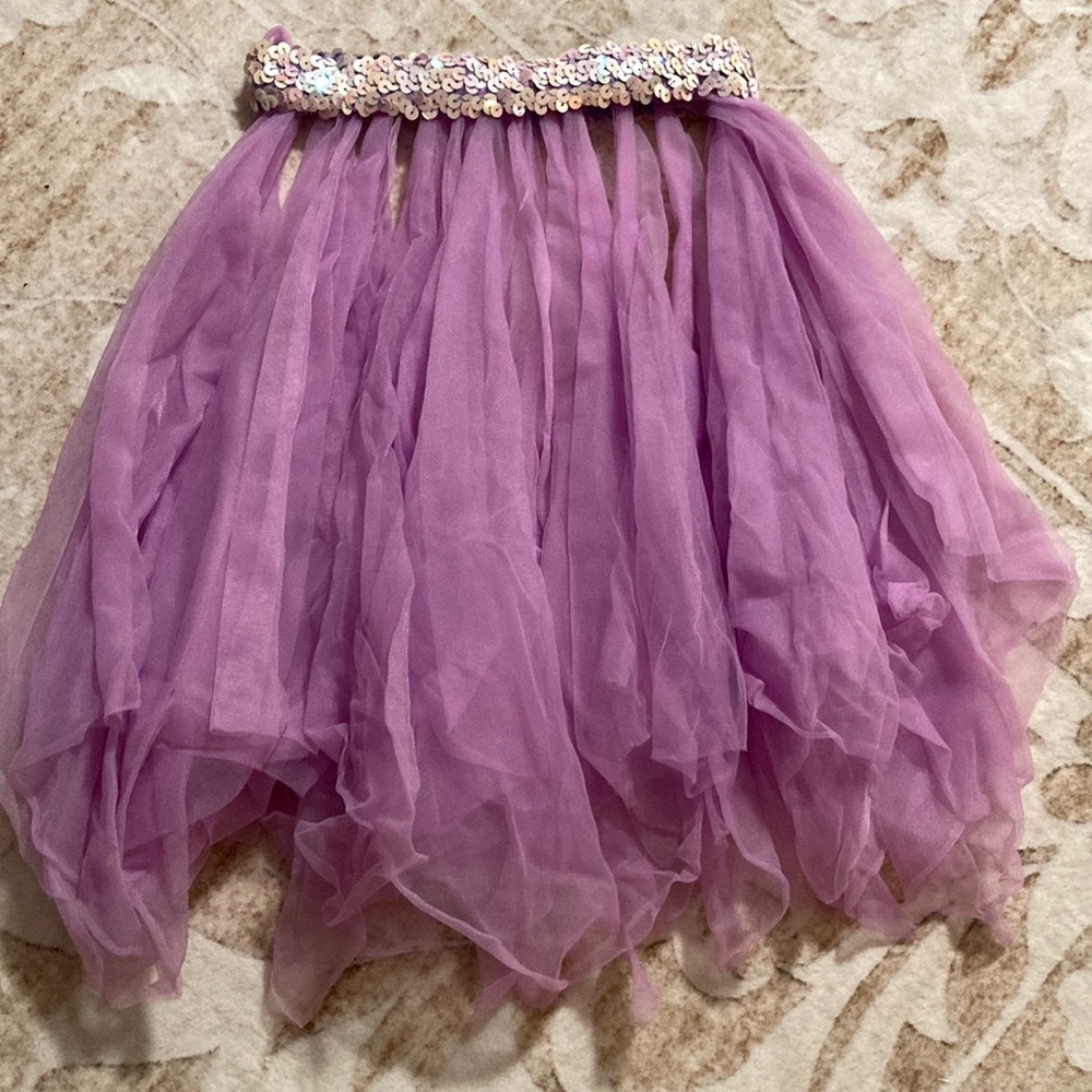 Purple Tulle Skirt with Sequin Waistband, ballerina tutu
